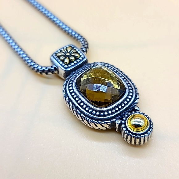 Brighton "CZARINA" Smokey Topaz Swarovski Solitaire in Victorian Revival Setting - Picture 6 of 15